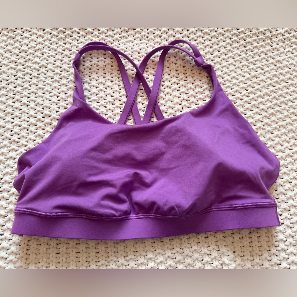 lululemon athletica Purple energy Sports Bra size 12